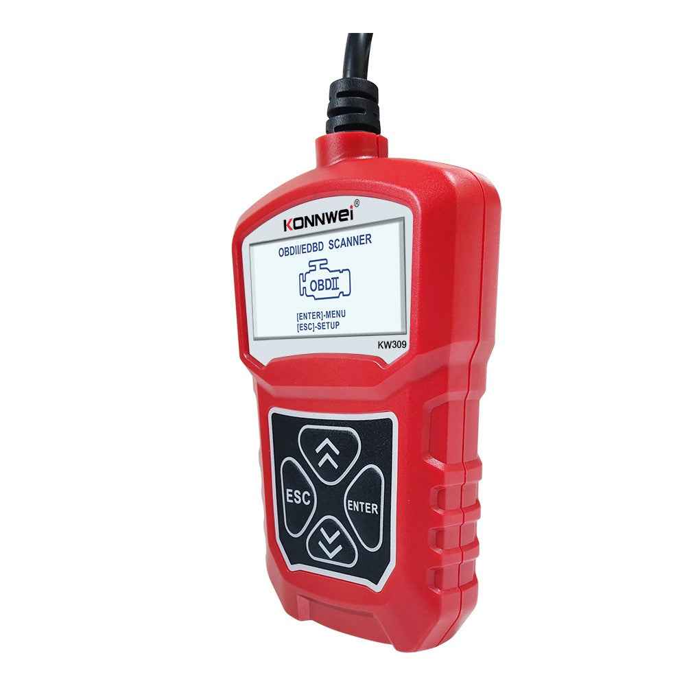 KONNWEI KW309 Automotive Diagnostic Tool OBD2 Autoscanner Code Reader EOBD Scan Machine OBDII Scanner - Red
