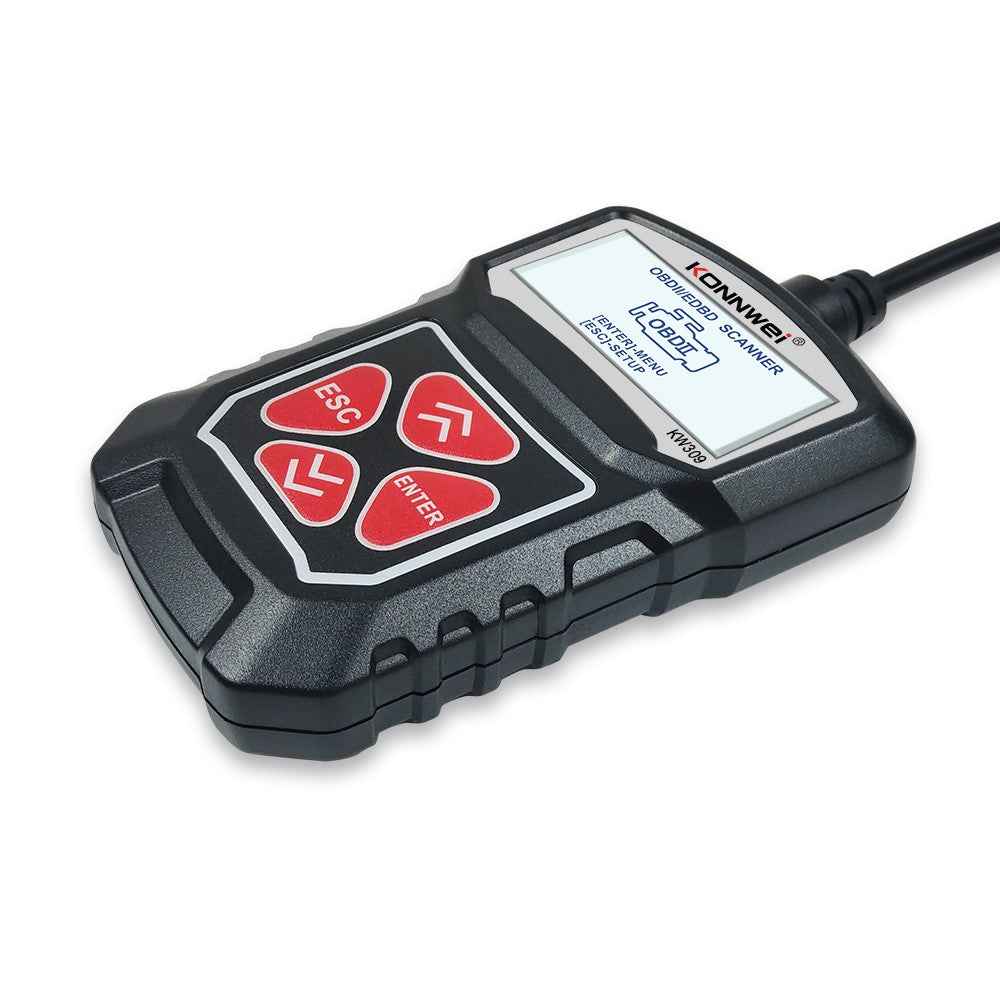KONNWEI KW309 Automotive Diagnostic Tool OBD2 Autoscanner Code Reader EOBD Scan Machine OBDII Scanner - Black