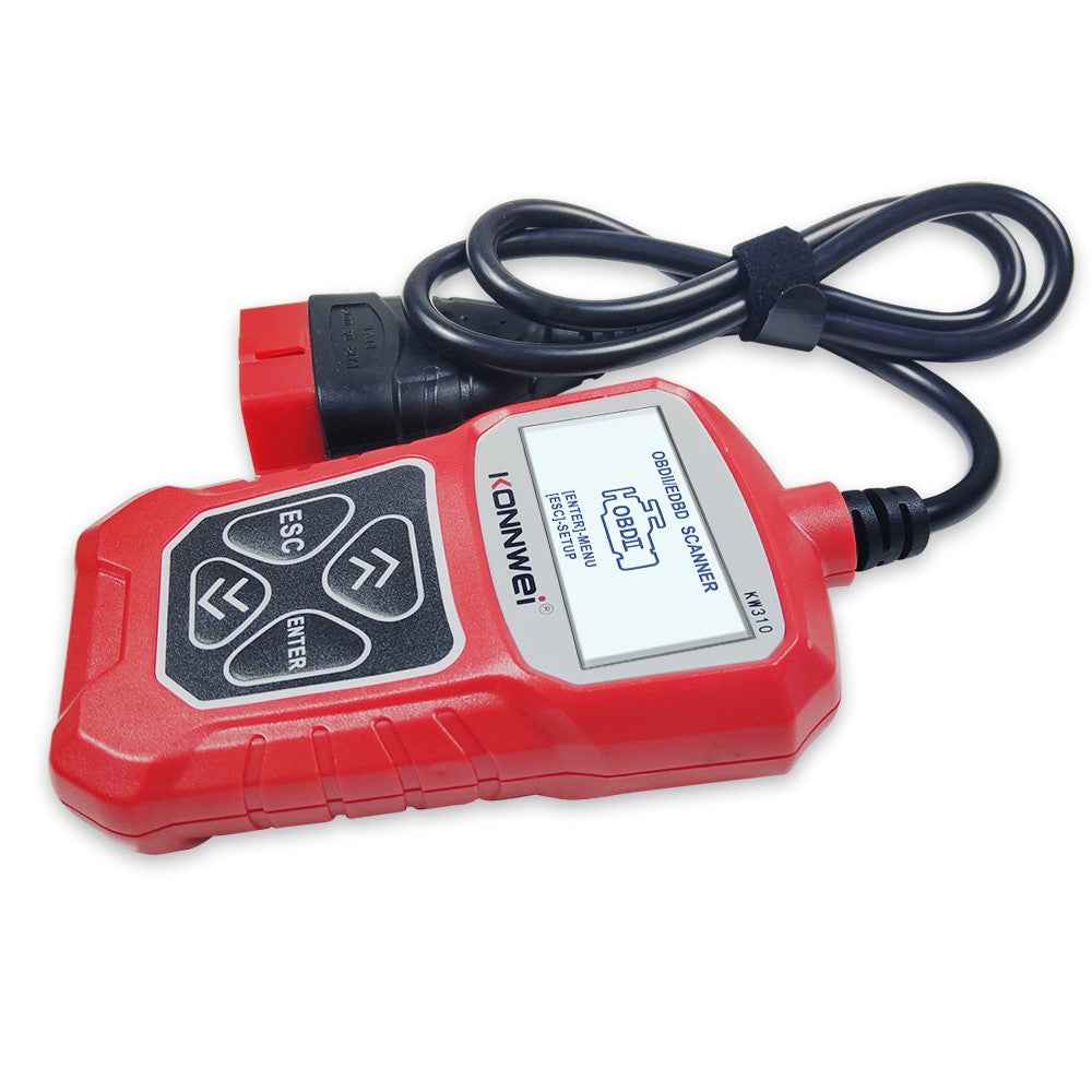 KONNWEI KW310 Car Engine Trouble Code Detector Scanner Seven Language Supported - Red