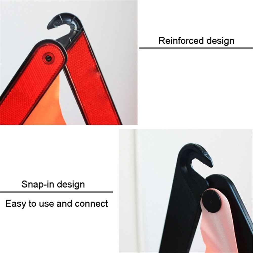 Car Emergency Breakdown Warning Triangle Reflective Safety Hazard Folded Stop Sign Reflector