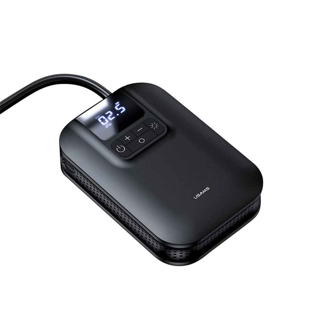 USAMS US-ZB215 Car Air Compressor Electric Tyre Tire Inflator Mini Digital Auto Air Inflatable Pump for Car Bicycle