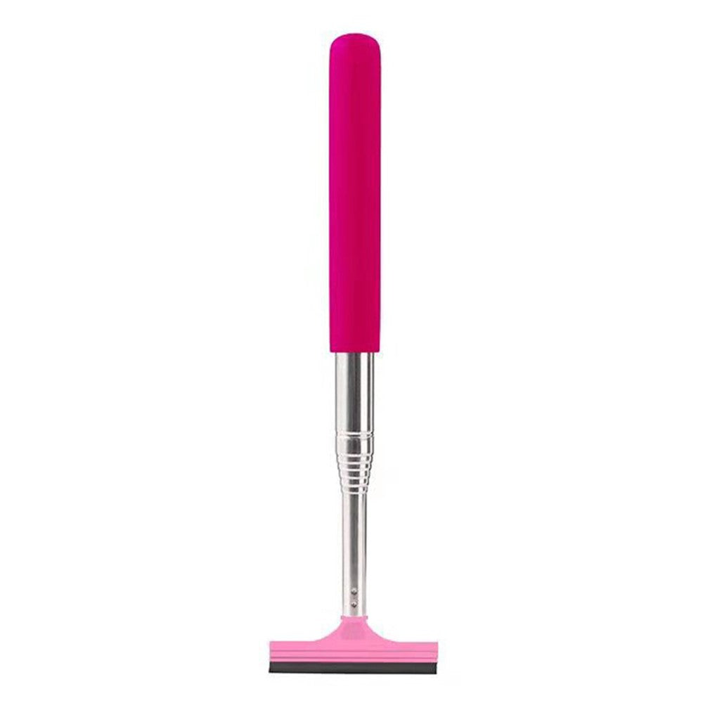 Portable Retractable Car Rearview Mirror Wiper Quick Water Mist Removal Vehicle Rearview Mirror Glass Cleaning Tool - Pink
