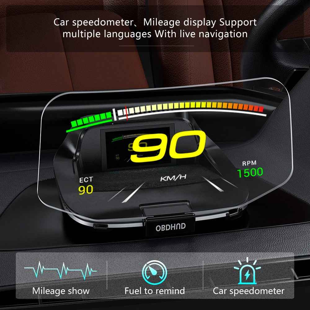 C3 OBD HUD Auto Projector GPS Navigation Speedometer Head Up Display Car Electronic Accessories