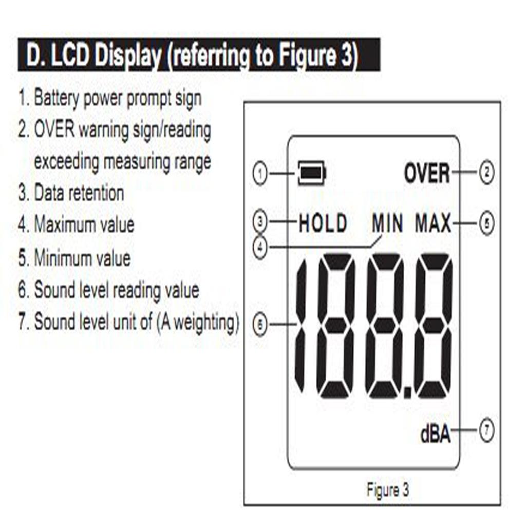Digital Sound tester Level Meter 30~130dB Decibel Noise Measurement