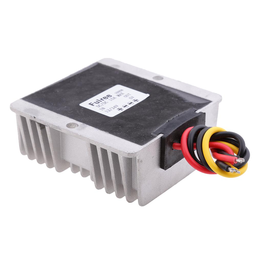 Waterproof DC-DC Converter Step-Down Buck 12V/24V to 5V 15A 75W