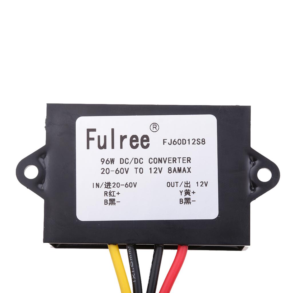 20V-60V to 12V 8A 96W Car LED Power Supply Waterproof