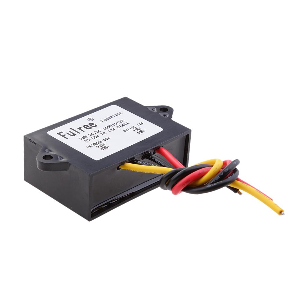 20V-60V to 12V 8A 96W Car LED Power Supply Waterproof