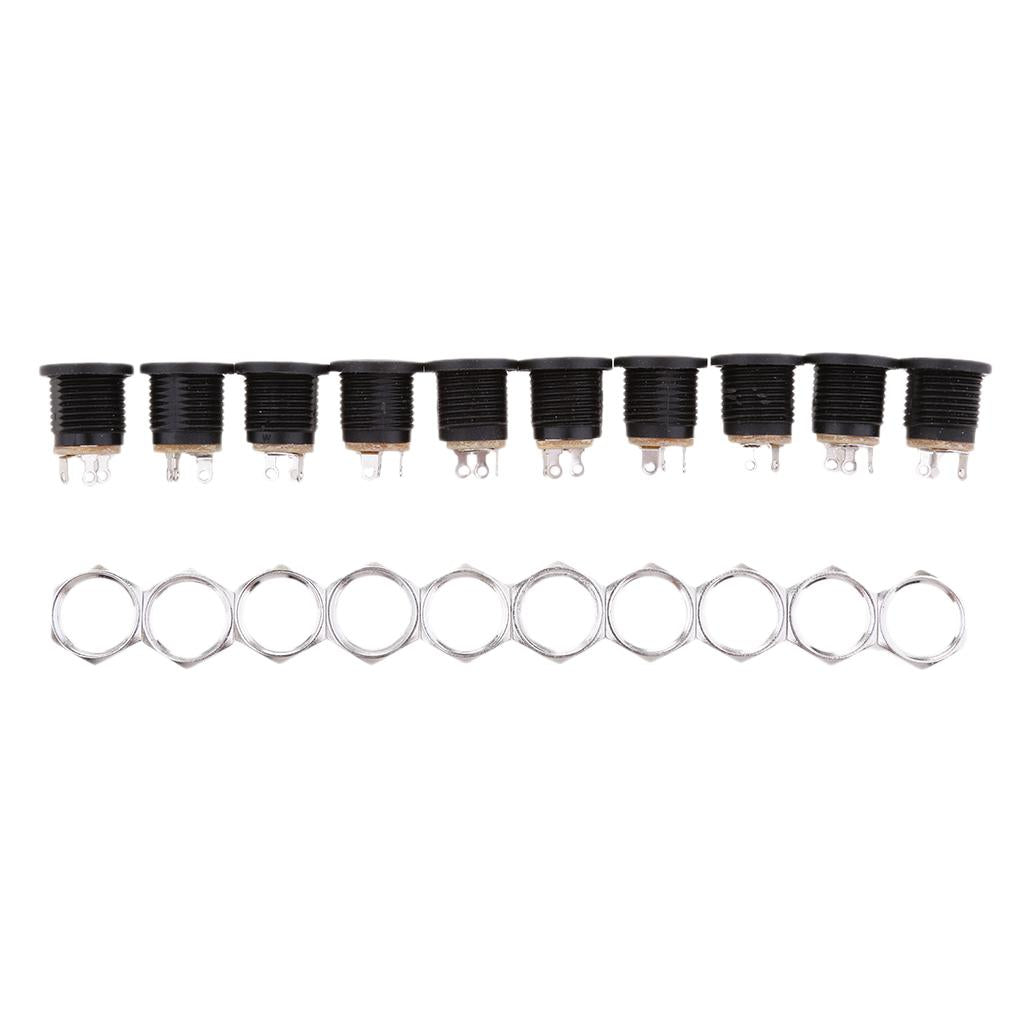 3x10 Pieces 5.5x2.1mm DC Power Supply Jack Socket Female Panel Mount Connector