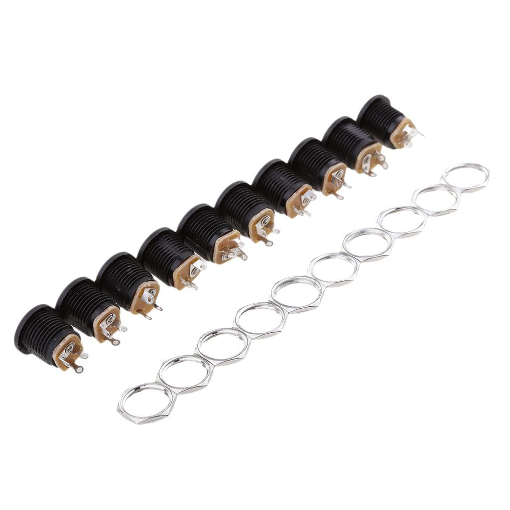 2x10 Pieces 5.5x2.1mm DC Power Supply Jack Socket Female Panel Mount Connector