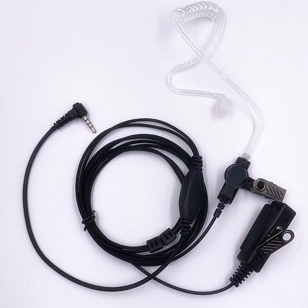 Acoustic Air Tube Earpiece with Microphone for Yaesu Vertex Walkie Talkie
