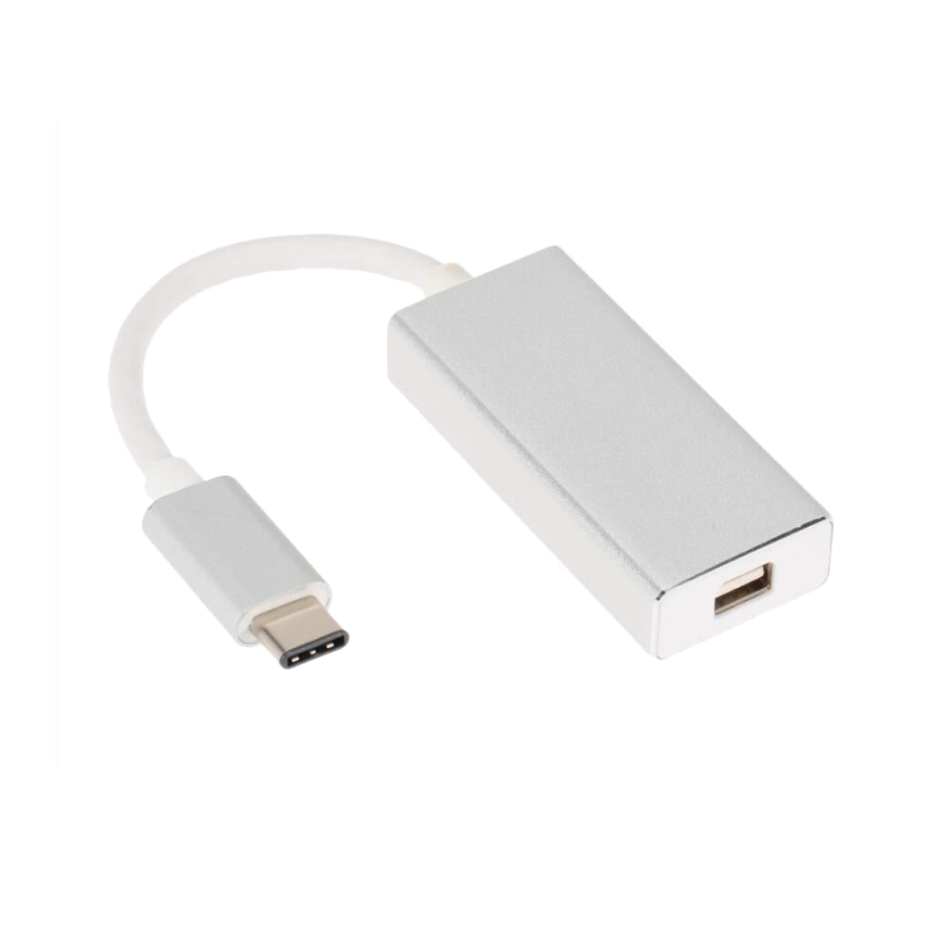 USB C Type C Mini Display Port DP Adapter Support 4K Male to Female silver