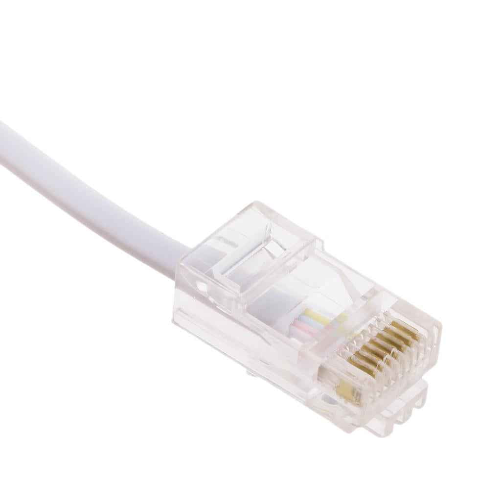 RJ11 ADSL to Ethernet Modem Cable 8P 4C 6P 4C ASDL Patch Wire 4 pin