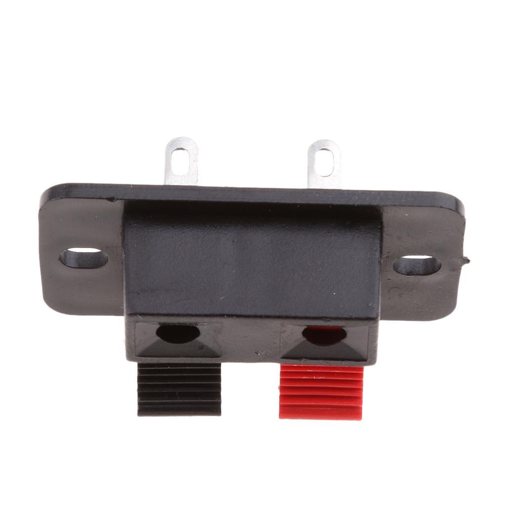 2xPush Release Connector Plate Stereo Speaker Terminal 2 Position 1 Row