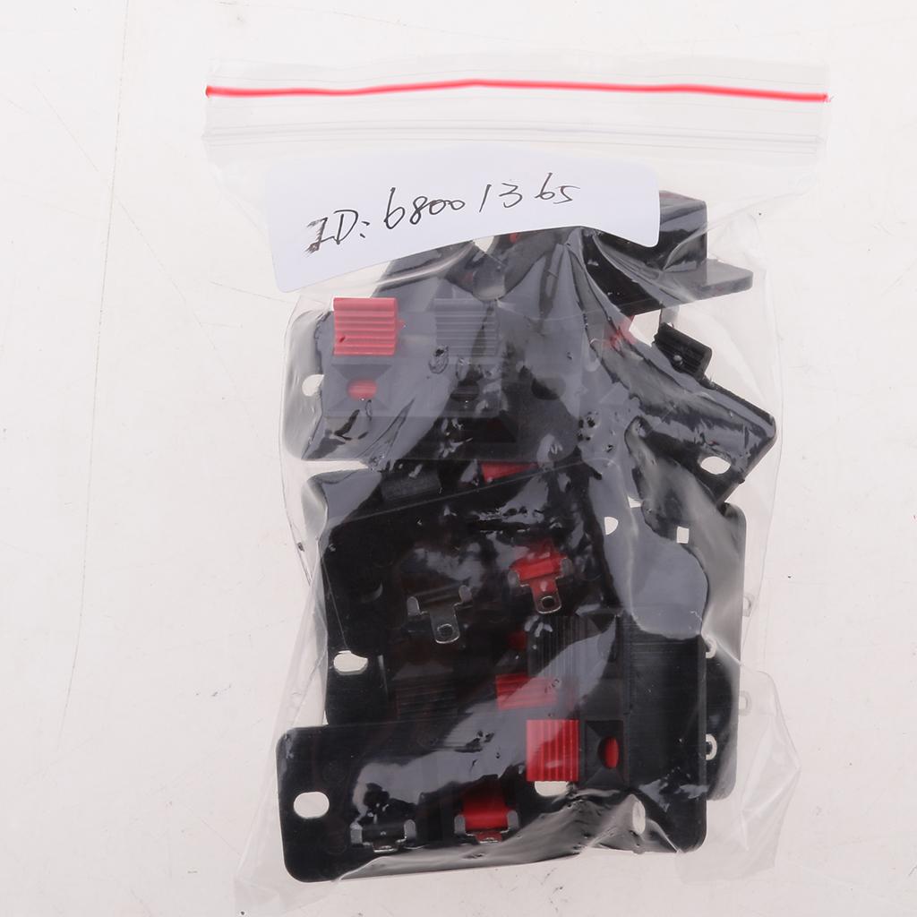 4xPush Release Connector Plate Stereo Speaker Terminal 2 Position 1 Row