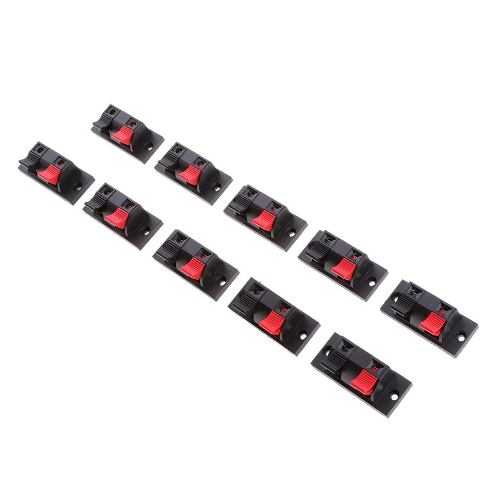 Push Release Connector Plate Stereo Speaker Terminal 2 Position 2 Pin