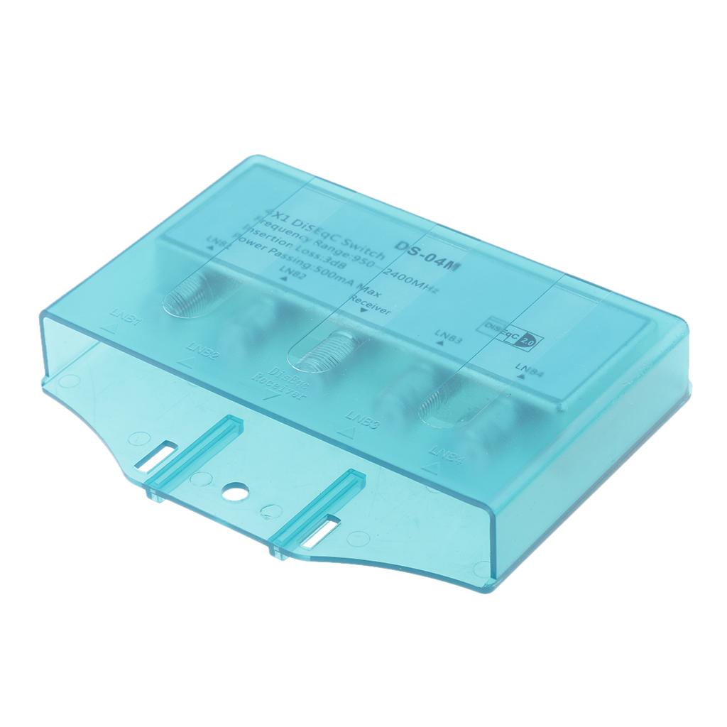 4x1 Diseqc Switch 4 Satellites in 1 Output Waterproof Cover Included
