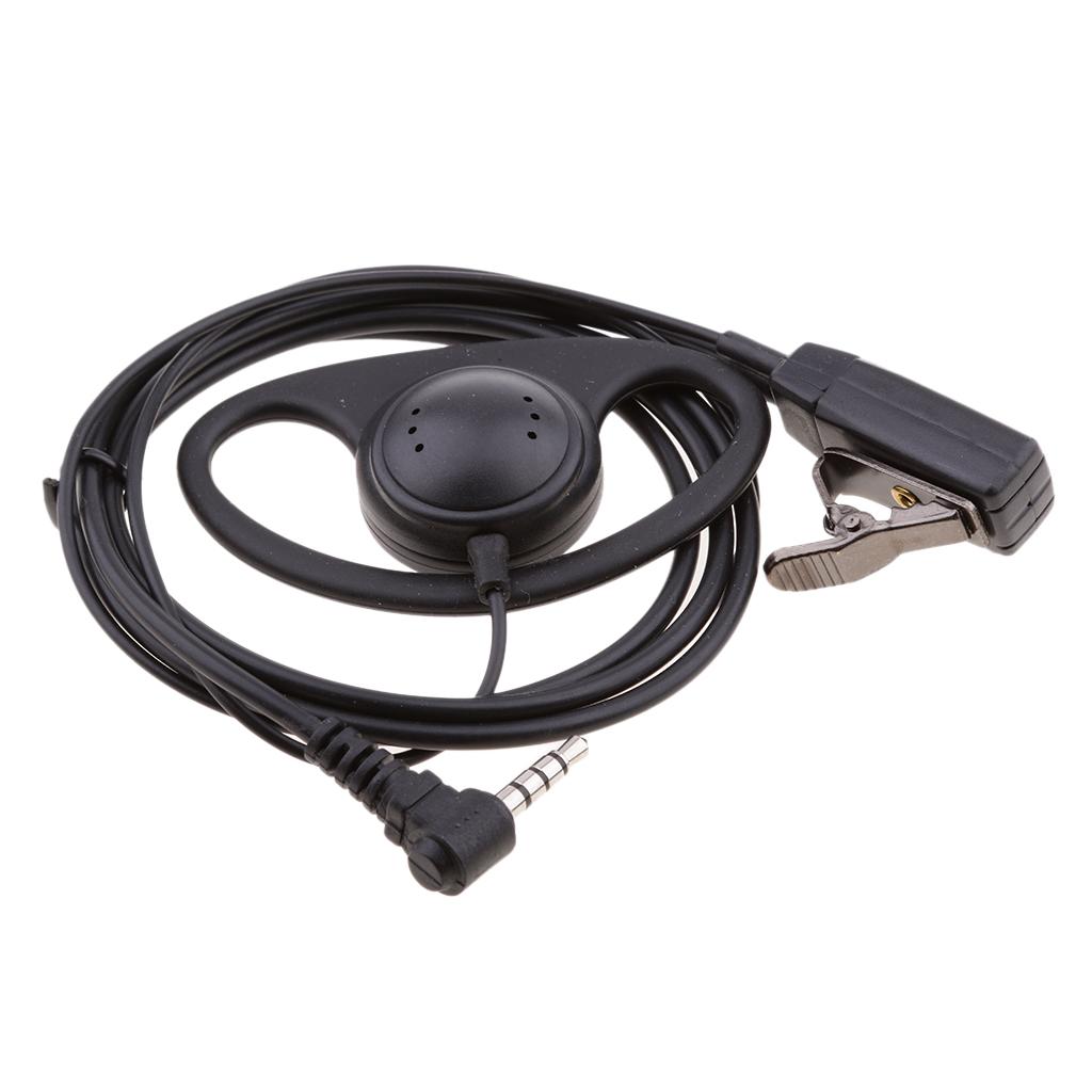 D-shape Headset Earpiece PPT with Mic for Yaesu Vertex Standard Radio