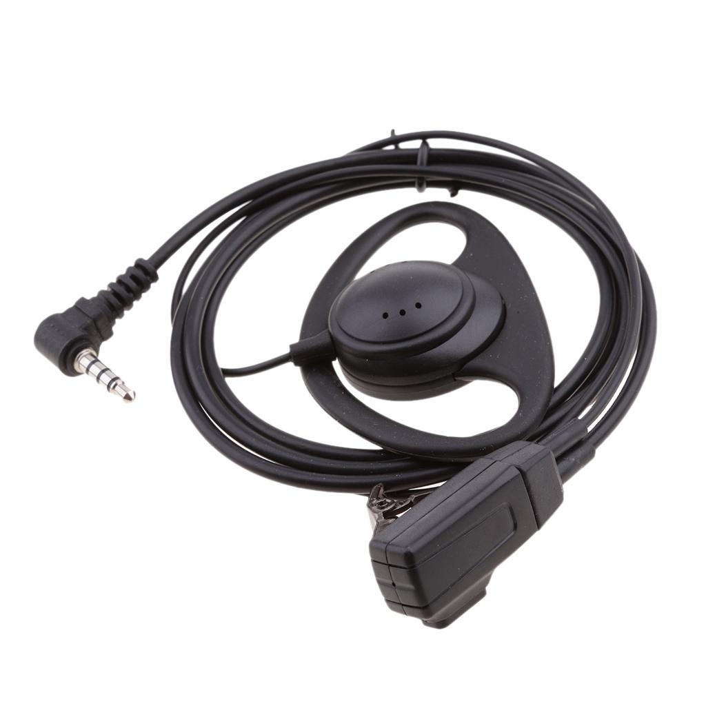 D-shape Headset Earpiece PPT with Mic for Yaesu Vertex Standard Radio