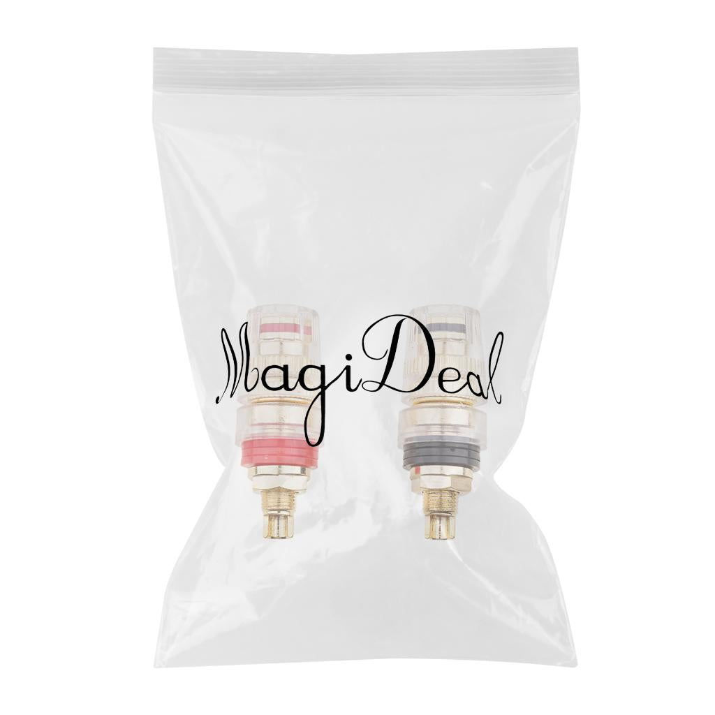 2 pieces Gold Plated Banana Plug Speaker Terminals Binding Posts
