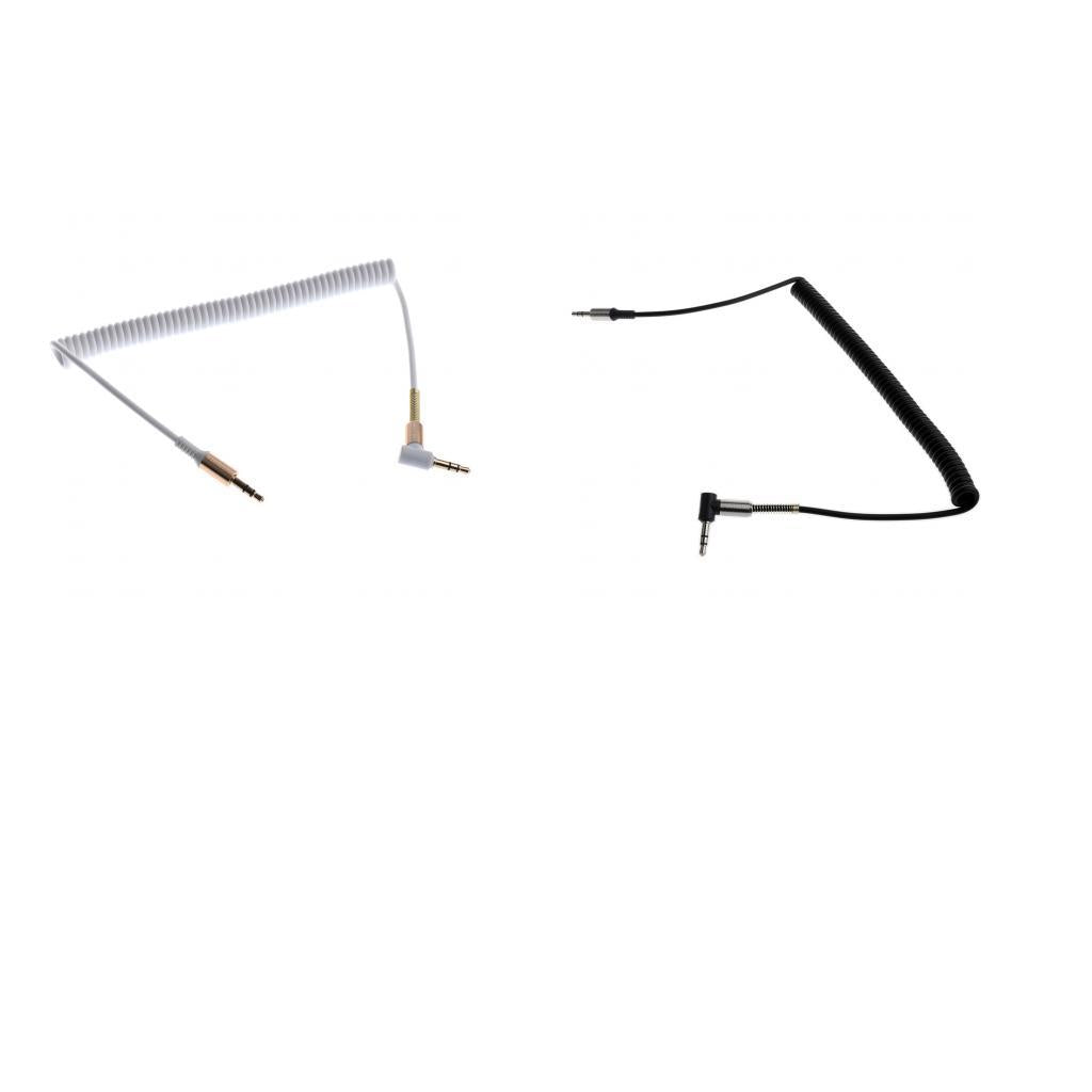 3.5mm Auxiliary Audio Male to Male Cable 90 Degree Right Angle Line Black