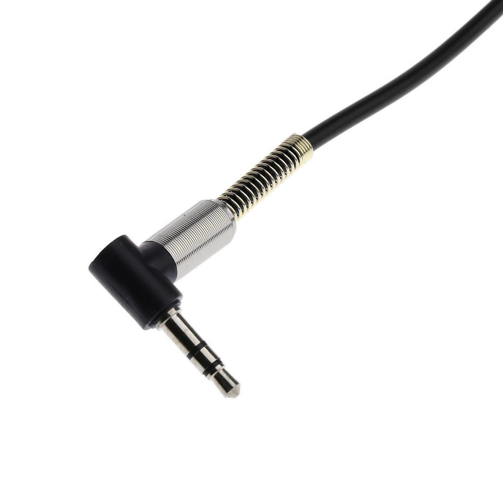 3.5mm Auxiliary Audio Male to Male Cable 90 Degree Right Angle Line Black