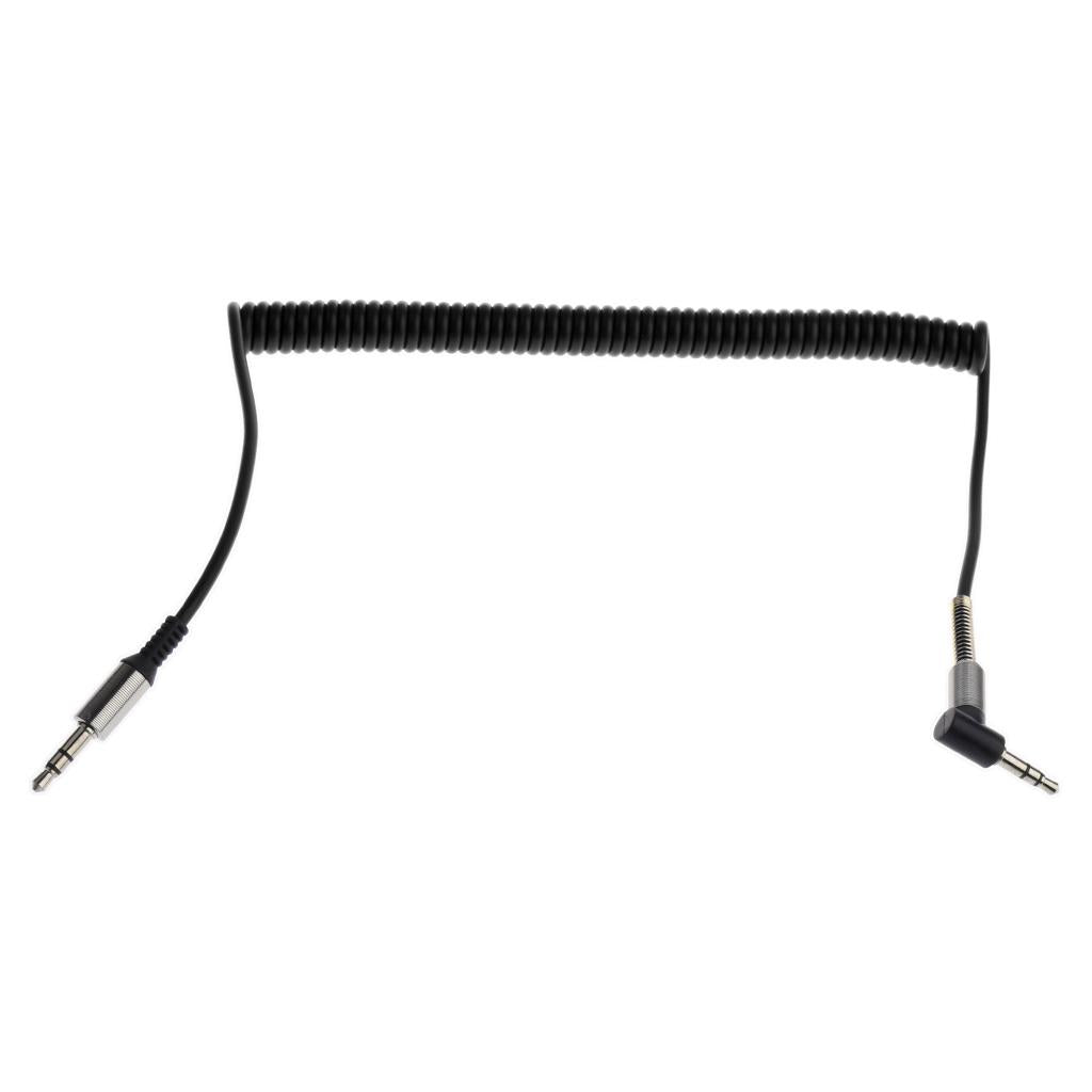 3.5mm Auxiliary Audio Male to Male Cable 90 Degree Right Angle Line Black