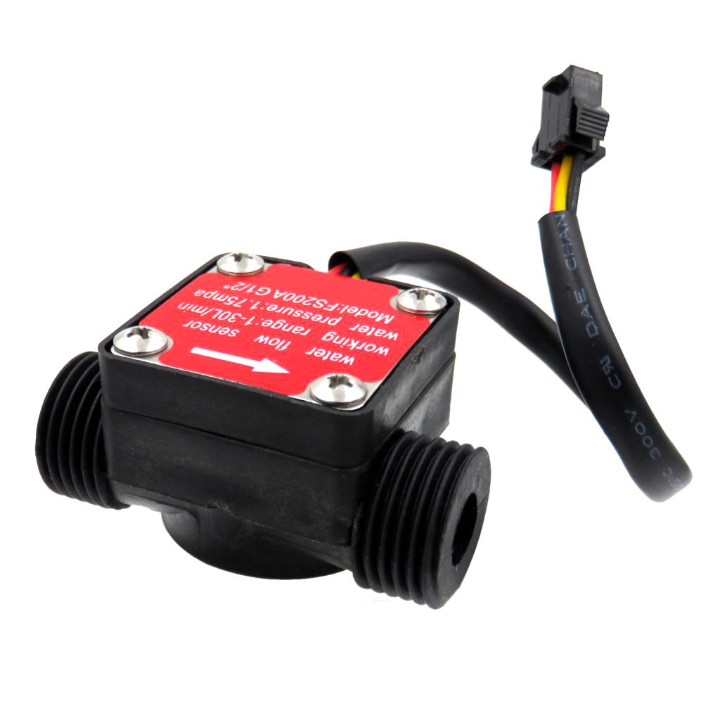 1-30L/min 1.75Mpa G1/2 Thread Water Liquid Flow Rate Sensor Flowmeter