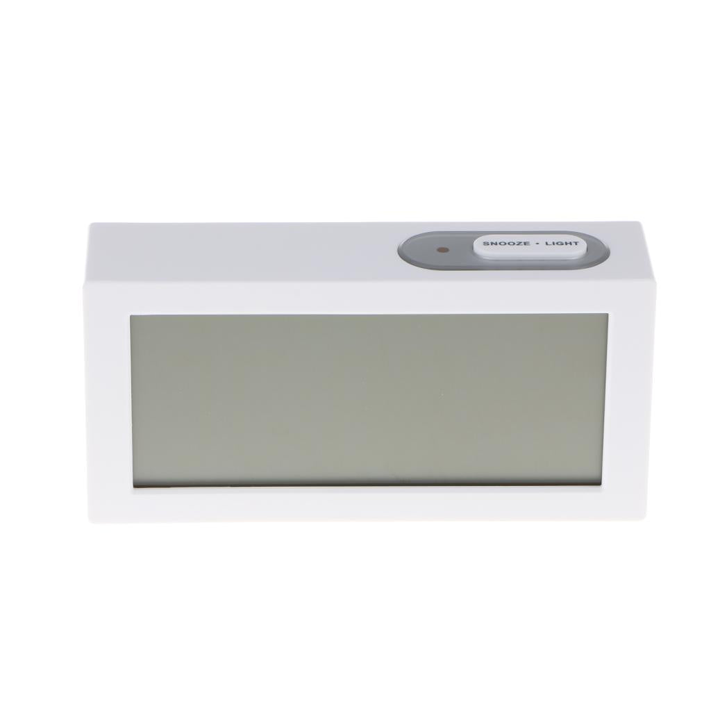 Digital Alarm LED Clock Light Control Backlight Time Snooze white