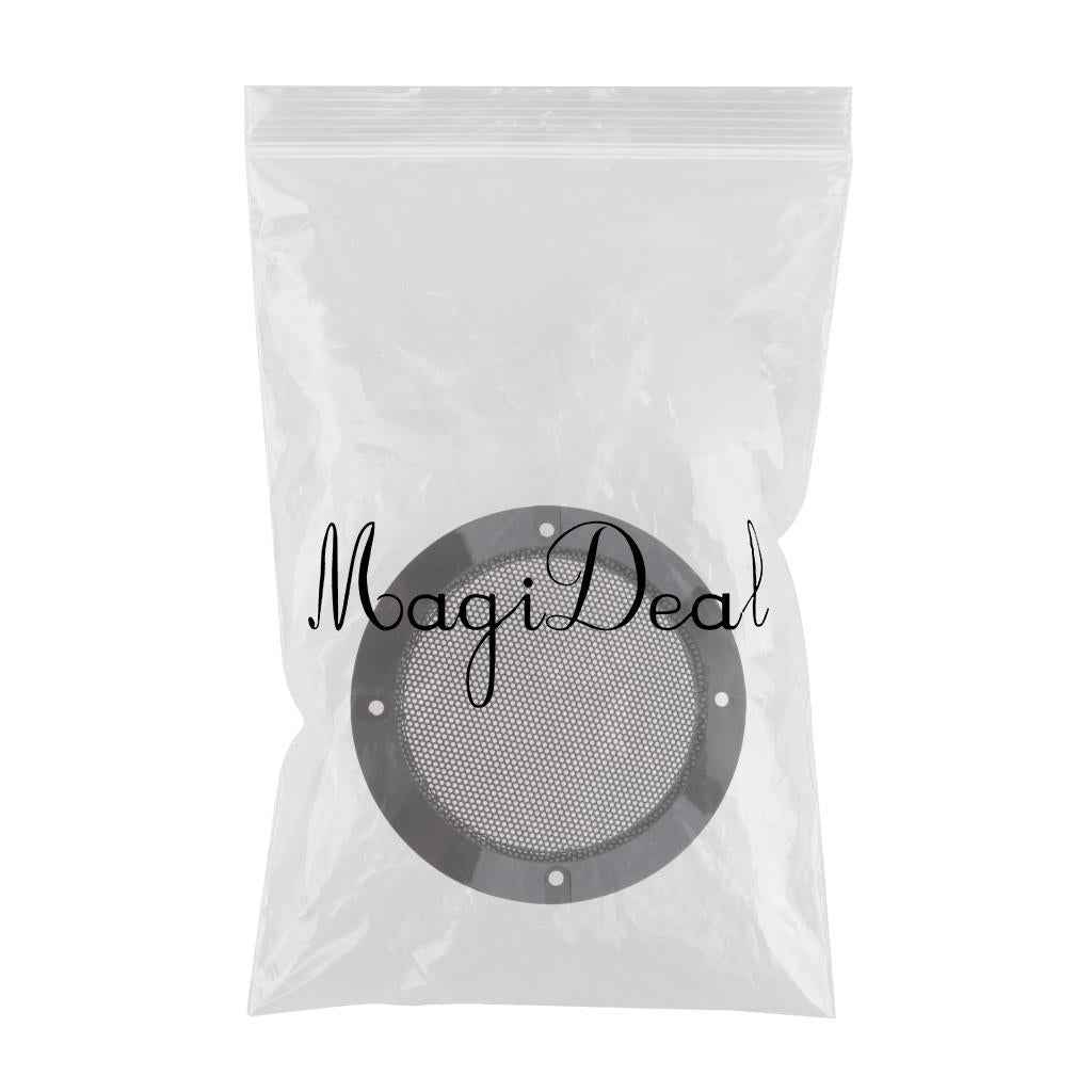 4 Inch Speaker Grills Cover Case with 4 pcs Screws for Speaker Mounting Home Audio DIY - 124mm Outer Diameter Black