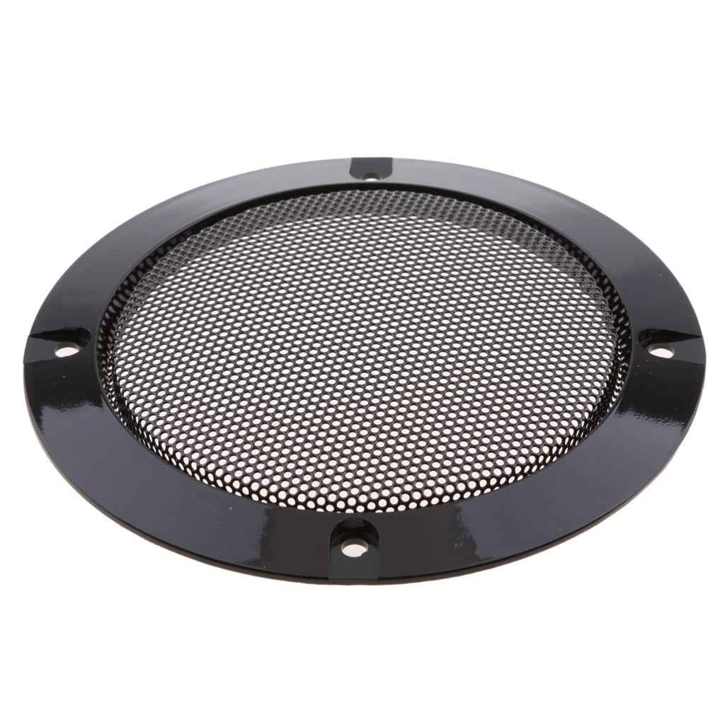 4 Inch Speaker Grills Cover Case with 4 pcs Screws for Speaker Mounting Home Audio DIY - 124mm Outer Diameter Black