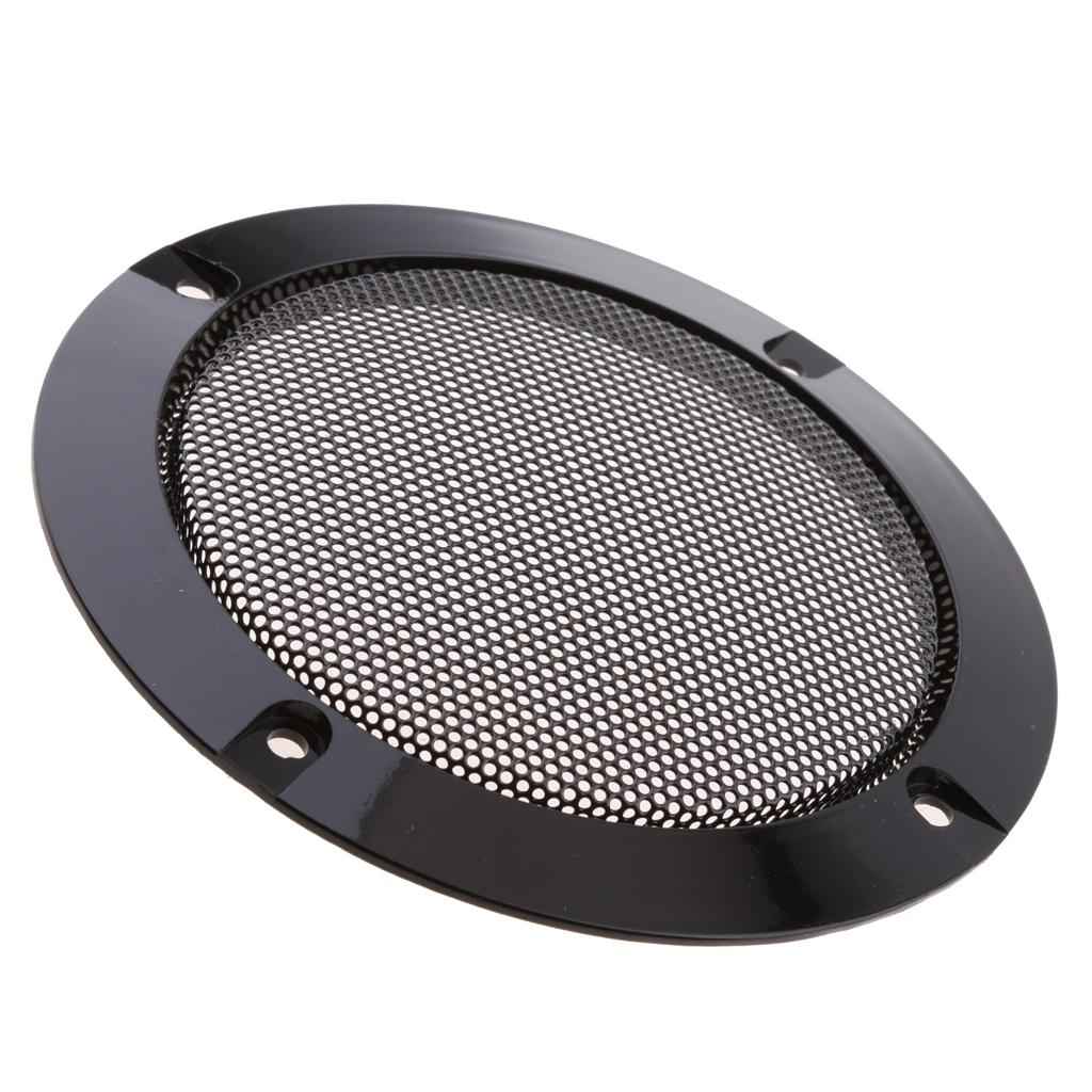 4 Inch Speaker Grills Cover Case with 4 pcs Screws for Speaker Mounting Home Audio DIY - 124mm Outer Diameter Black