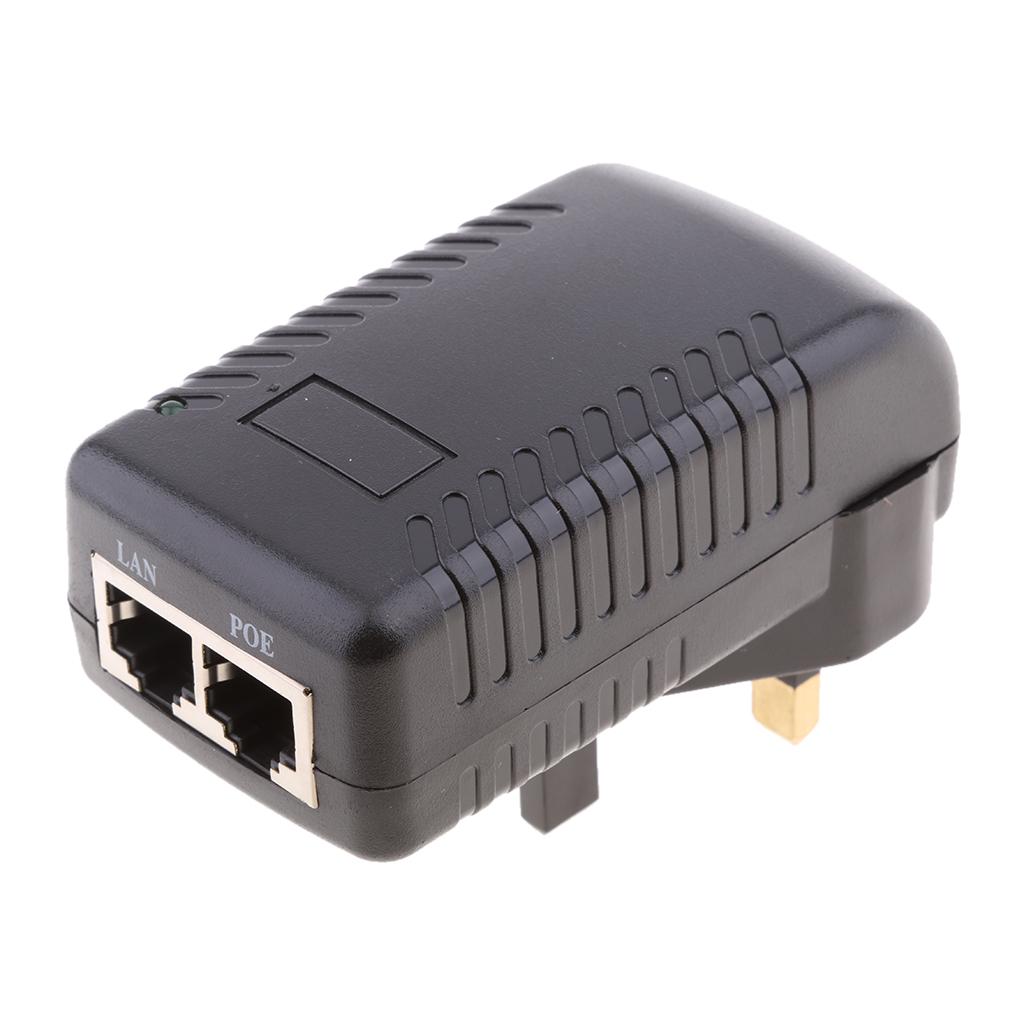UK Plug Poe Power Supply 48V 0.5A Over Ethernet Switch Router