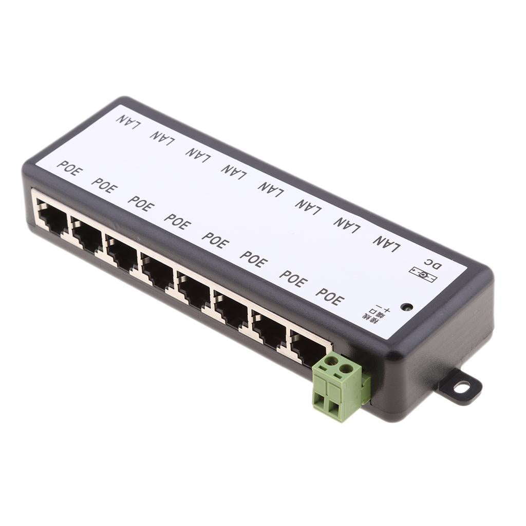8 LAN POE Ports Module Injector Power Over Ethernet Router for IP Camera