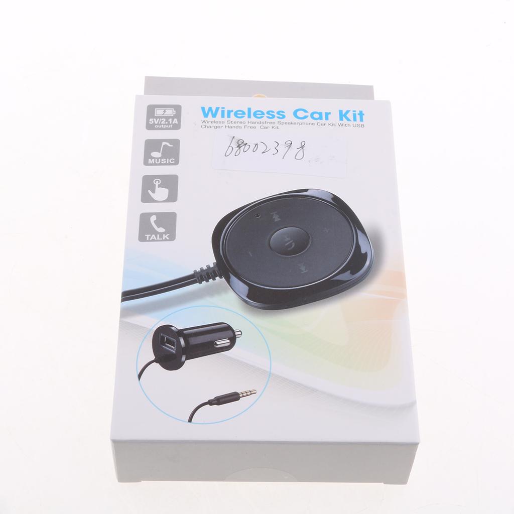Bluetooth 3.0 Car Kit Hands-Free Wireless Receiver USB Car Charger 3.5mm AUX
