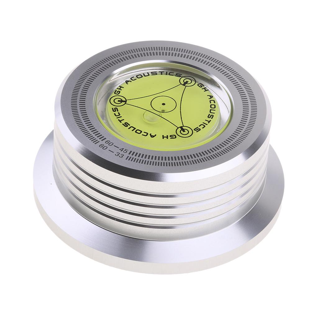 Aluminum Record Weight LP Disc Stabilizer Turntable Vinyl Clamp Silver
