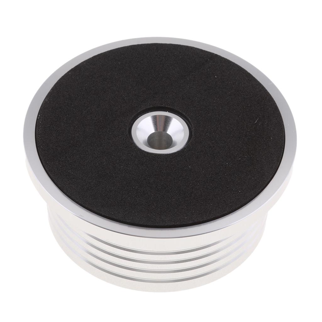 Aluminum Record Weight LP Disc Stabilizer Turntable Vinyl Clamp Silver