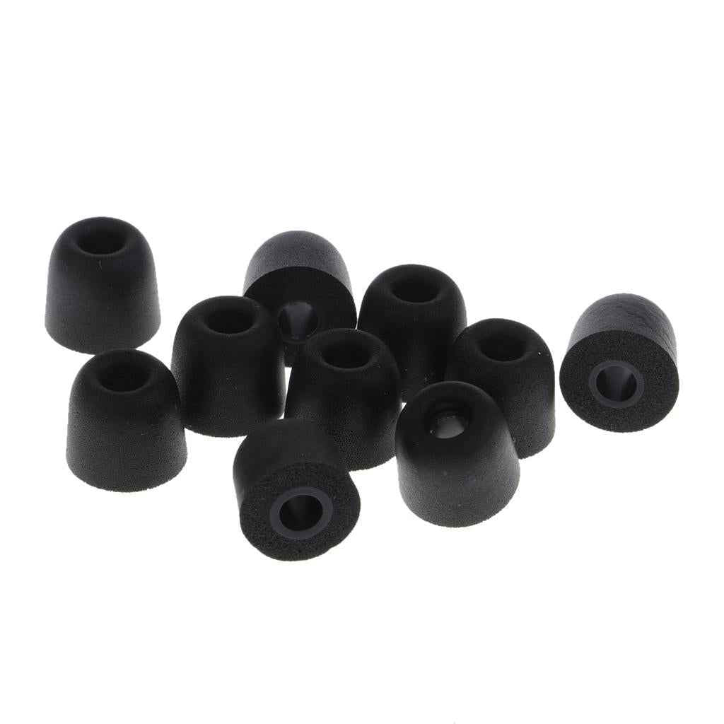5 Pairs 4.5mm Memory Foam Tips Eartips For Earbuds /IN-EAR Earphones M Black