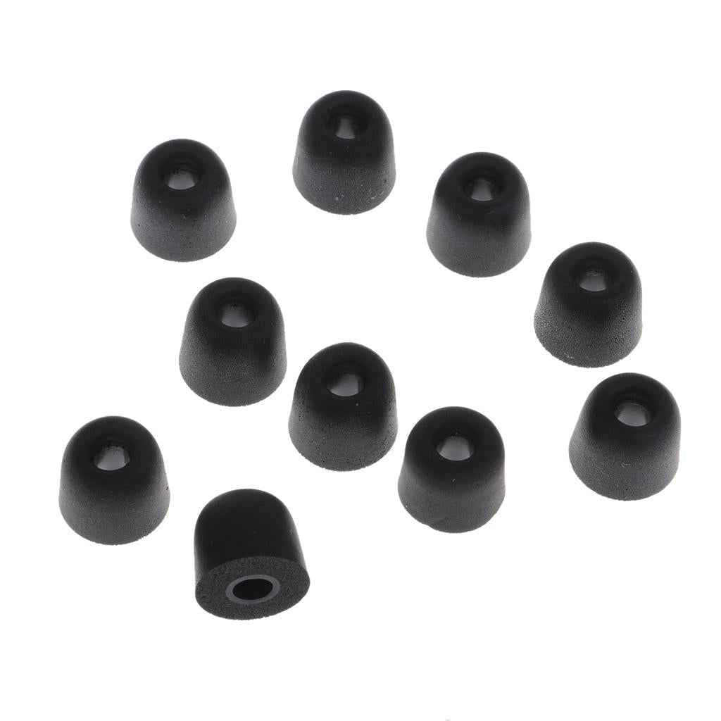 5 Pairs 4.5mm Memory Foam Tips Eartips For Earbuds /IN-EAR Earphones M Black
