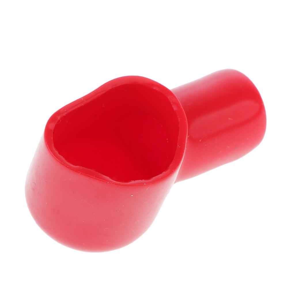 1Pair Car Battery Terminal Insulation Protector Sleeve Covers Black And Red 41mmx28mm
