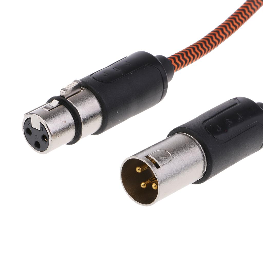 XLR Male to Female Microphone Cable 3meter orange