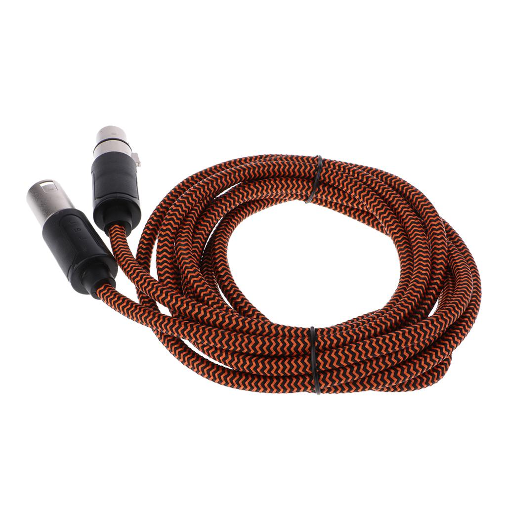 XLR Male to Female Microphone Cable 3meter orange