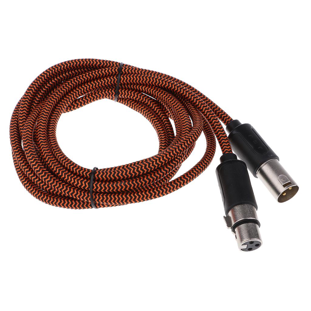 XLR Male to Female Microphone Cable 3meter orange