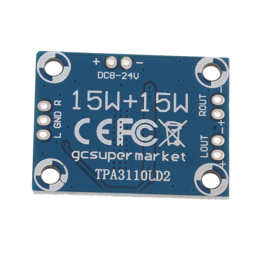 TPA3110 Digital Amplifier Board 2x15W Stereo Sound Class D 12V Audio Module