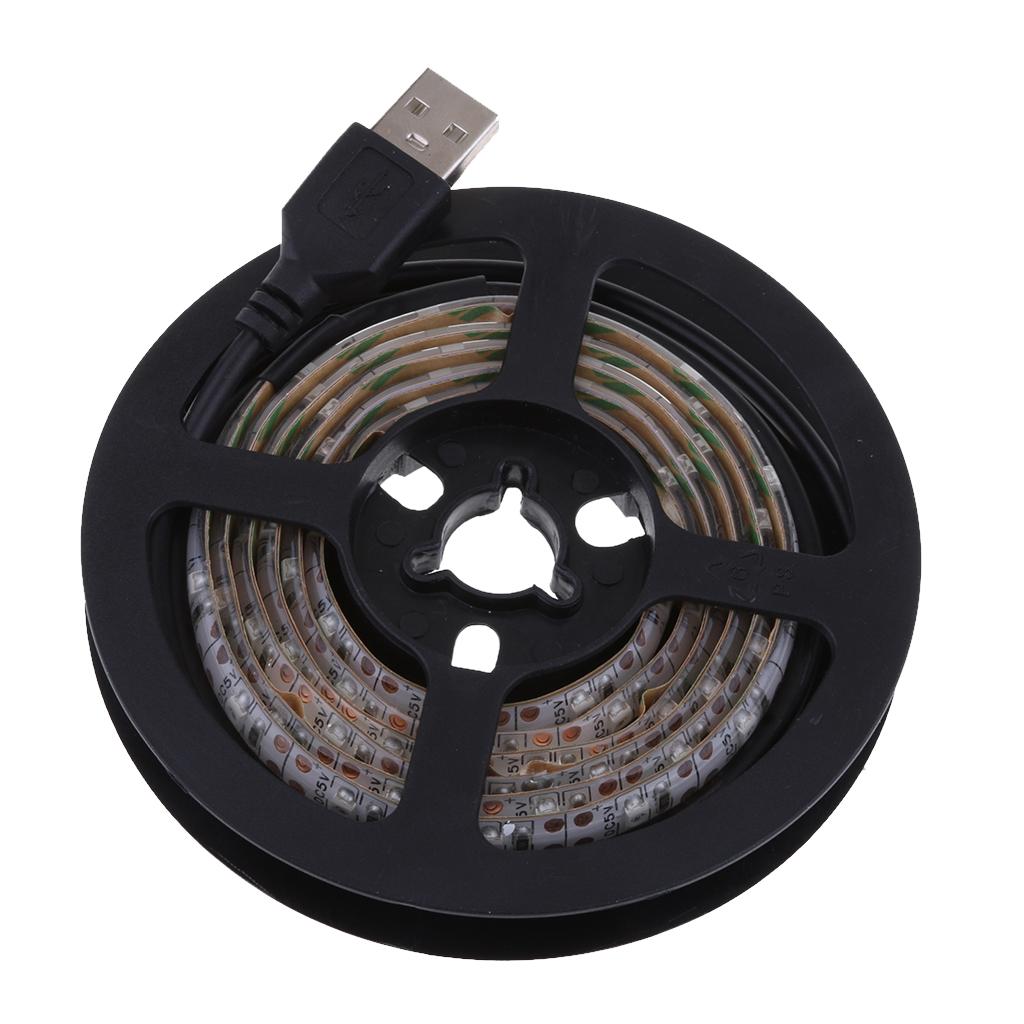 Background Light 5V USB Powered LED Strip Light TV Backlight Kit 1M red