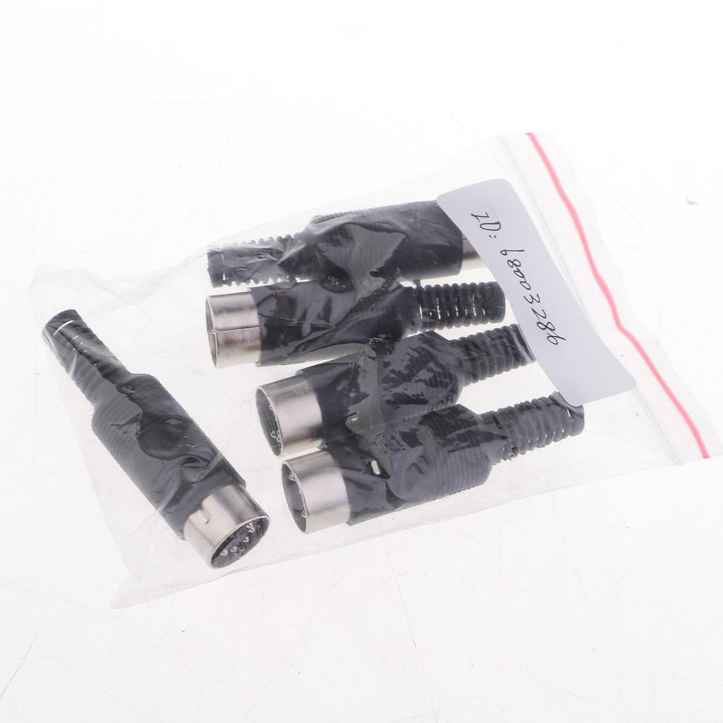 3x5/pack Audio Adapter Connector DIN seat 5-pin plug 5-core welding head