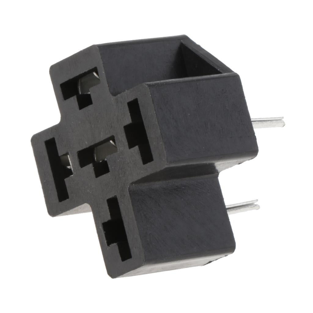 40A 5Pin Relay Connector PC Board Mount Micro Relay Socket PCB Thermoplastic