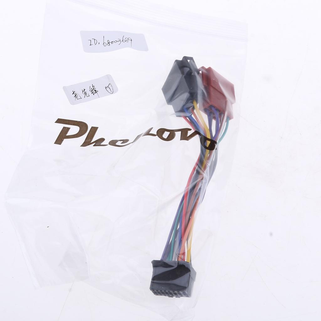 4x16Pin ISO(Female)Radio Receiver Replacement Wire Harness Cable for Pioneer