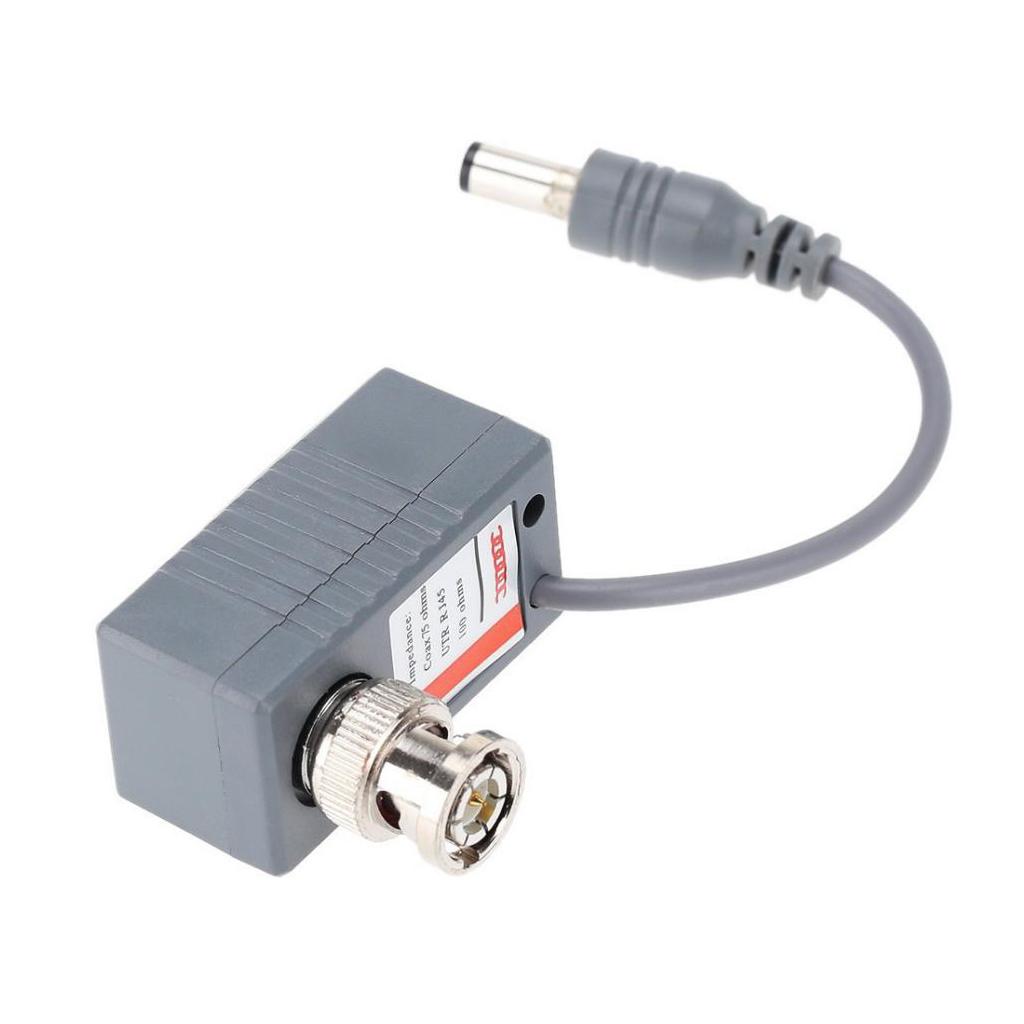 2pcs 1 Pair Coax BNC Video DC Power RCA Audio Balun Transceiver to CAT5e 6