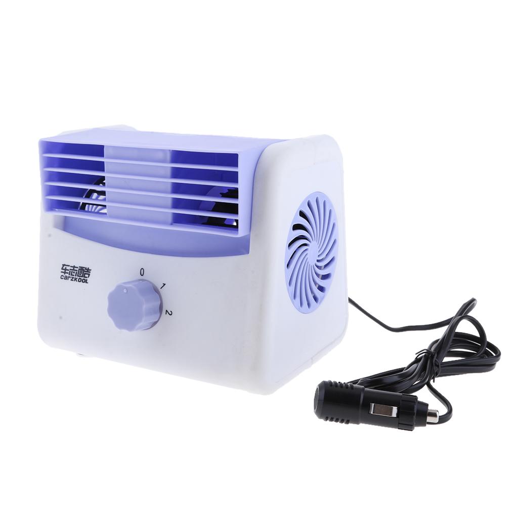 Mini Automobile Mute Vaneless Cooling Fan Speed Turbofan for 12V/24V Car 12V
