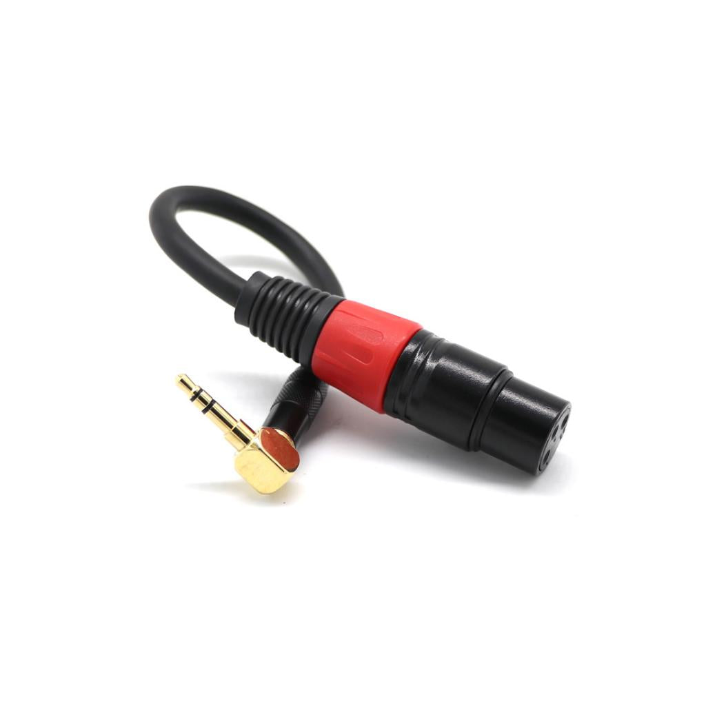 3 Pin XLR Female to Right Angle 3.5mm Stereo Jack Mic Audio Cord Cable
